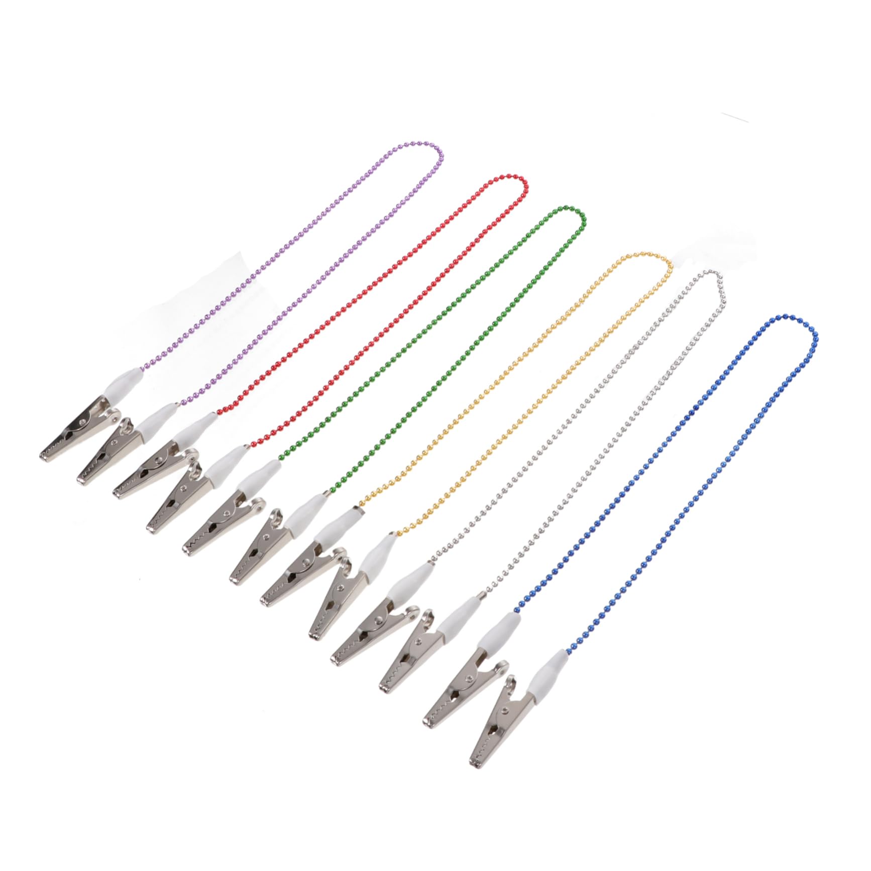 Unomor Scarf Metal Clips Bib Face Lanyard Napkin Holder for Easy Use Random Color