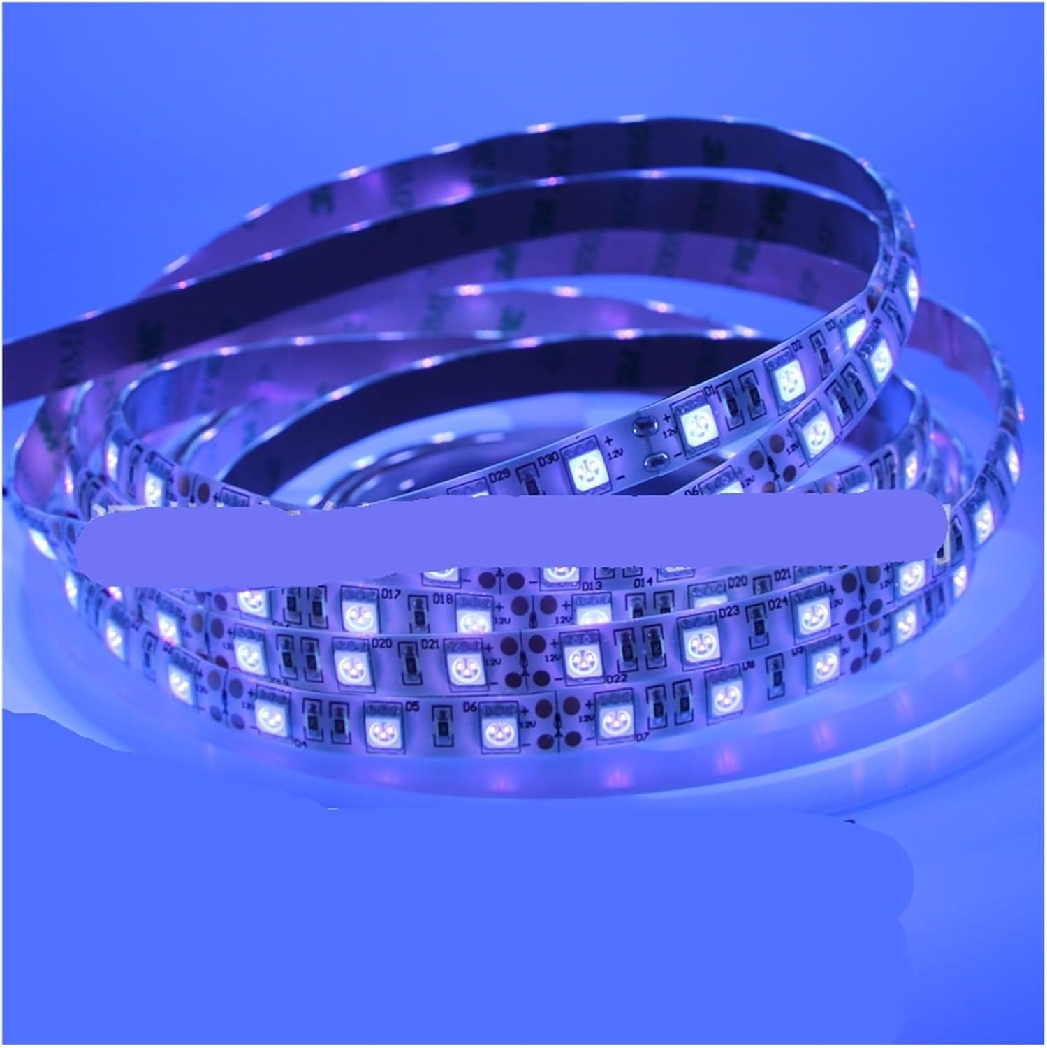 5 Meters 5050 lamp Beads UV Purple Light 395-400 Band LED Light Strip 60 Beads 12V Glue Sleeve Waterproof (Color : Blackboard, Size : Casing)