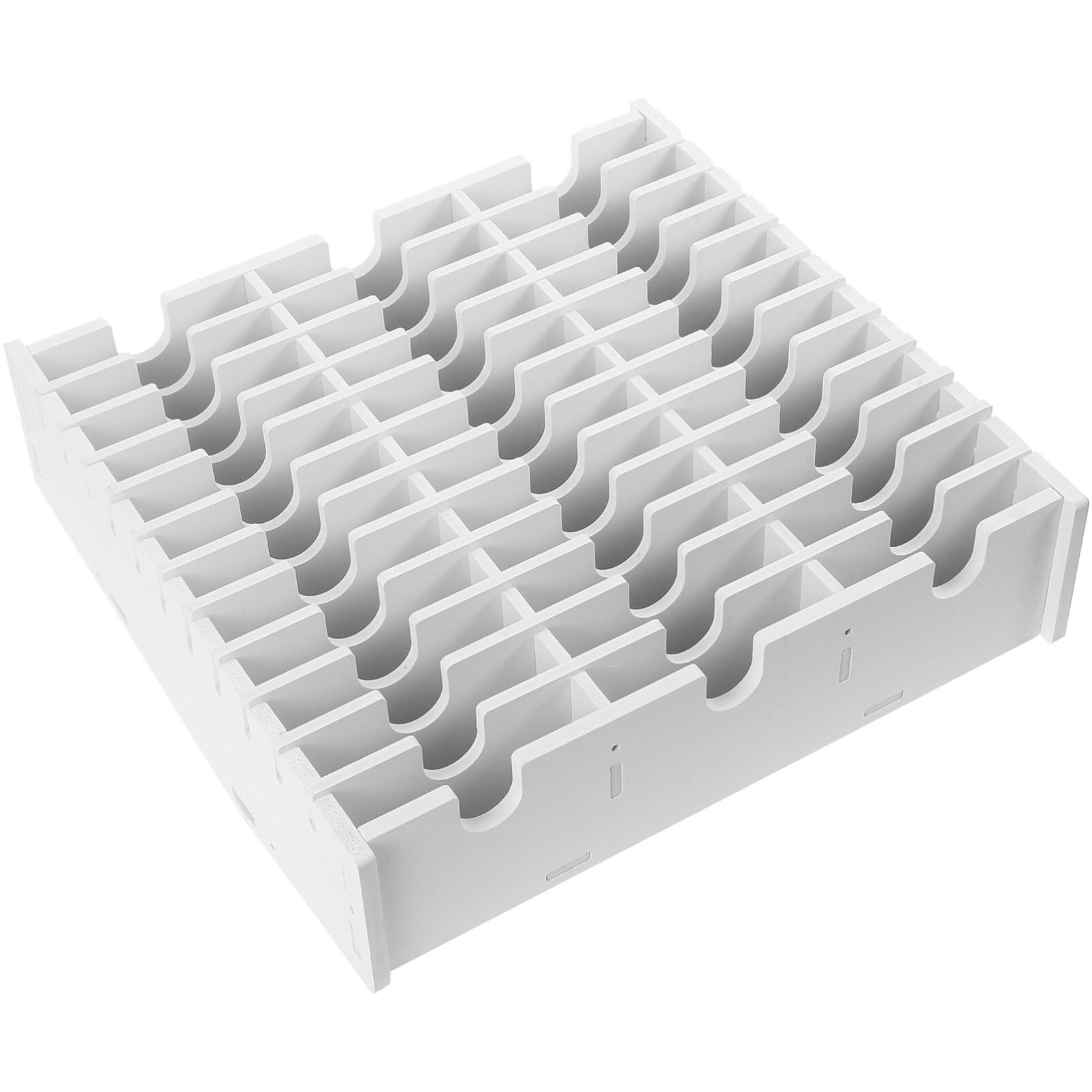 Organizer per CD in legno per 36 scomparti per CD, per organizzare DVD, film, cassette, nastri, tamponi di inchiostro, telefoni e posta, con slot per la gestione della scrivania