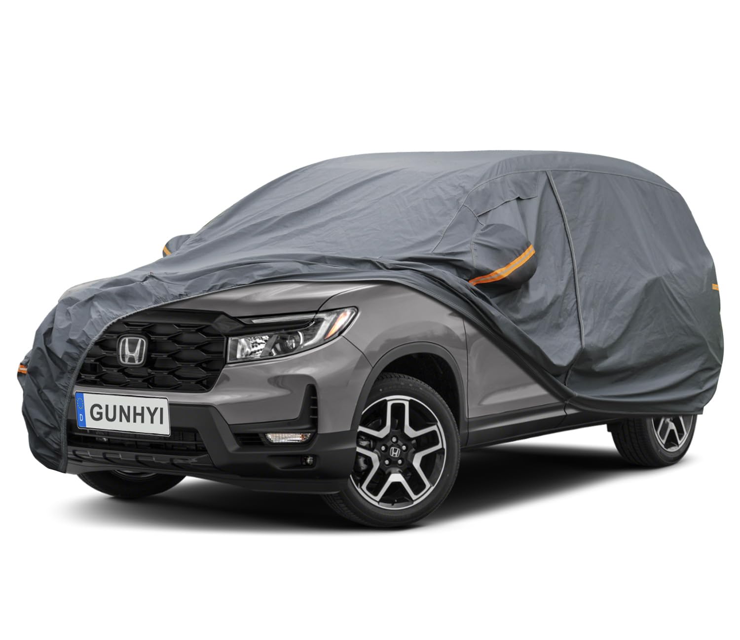 GUNHYI Premium Car Cover Custom Fit Honda Passport, 16 Layers Heavy Duty Car Cover Waterproof All Weather with Zipper Door for Sun Rain Snow Dust Uv Protection
