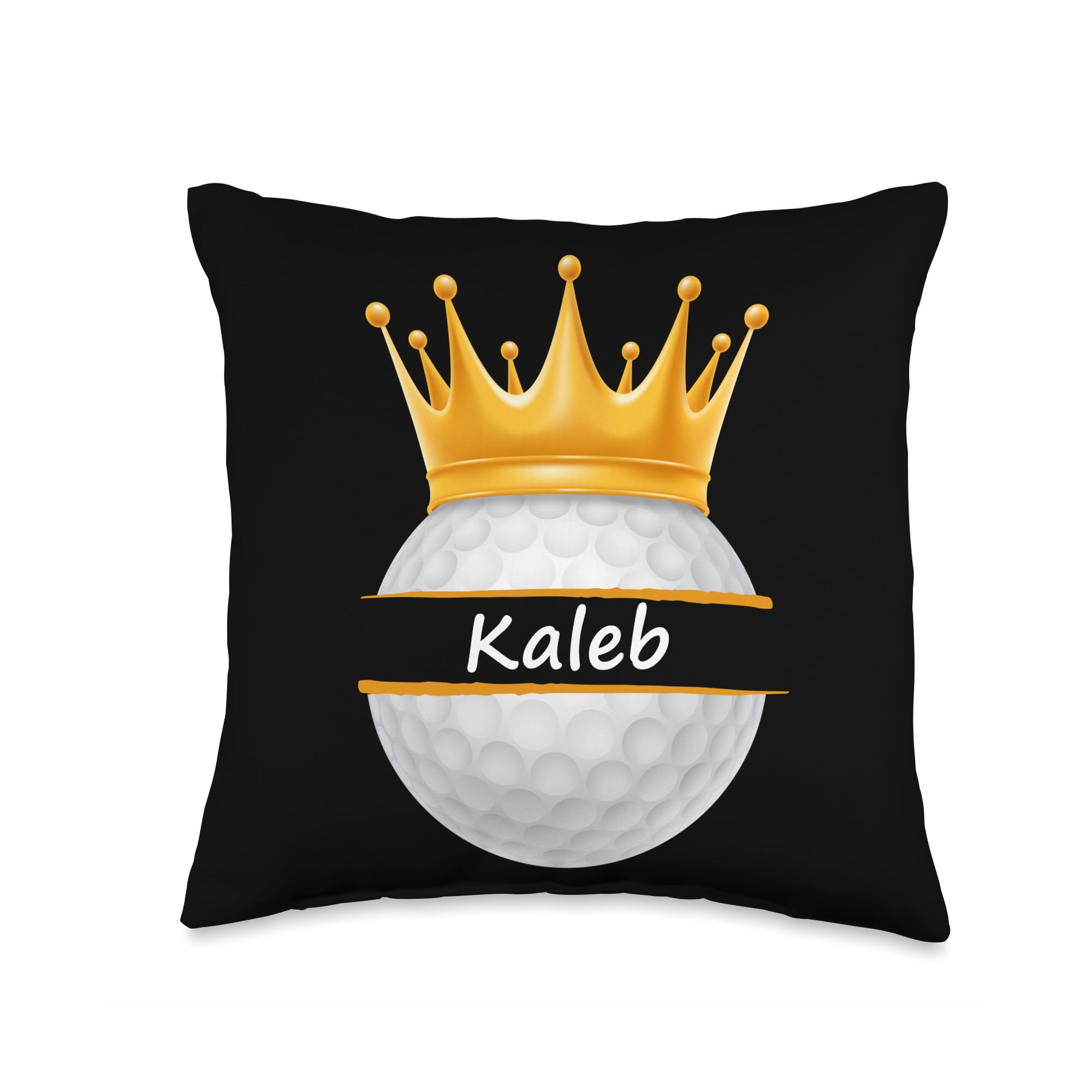 Custom Name Kaleb Boy Golf Hobby Men HusbandNovelty Golf Personalized Name Kaleb Sports Dad Throw Pillow, 16x16, Multicolor
