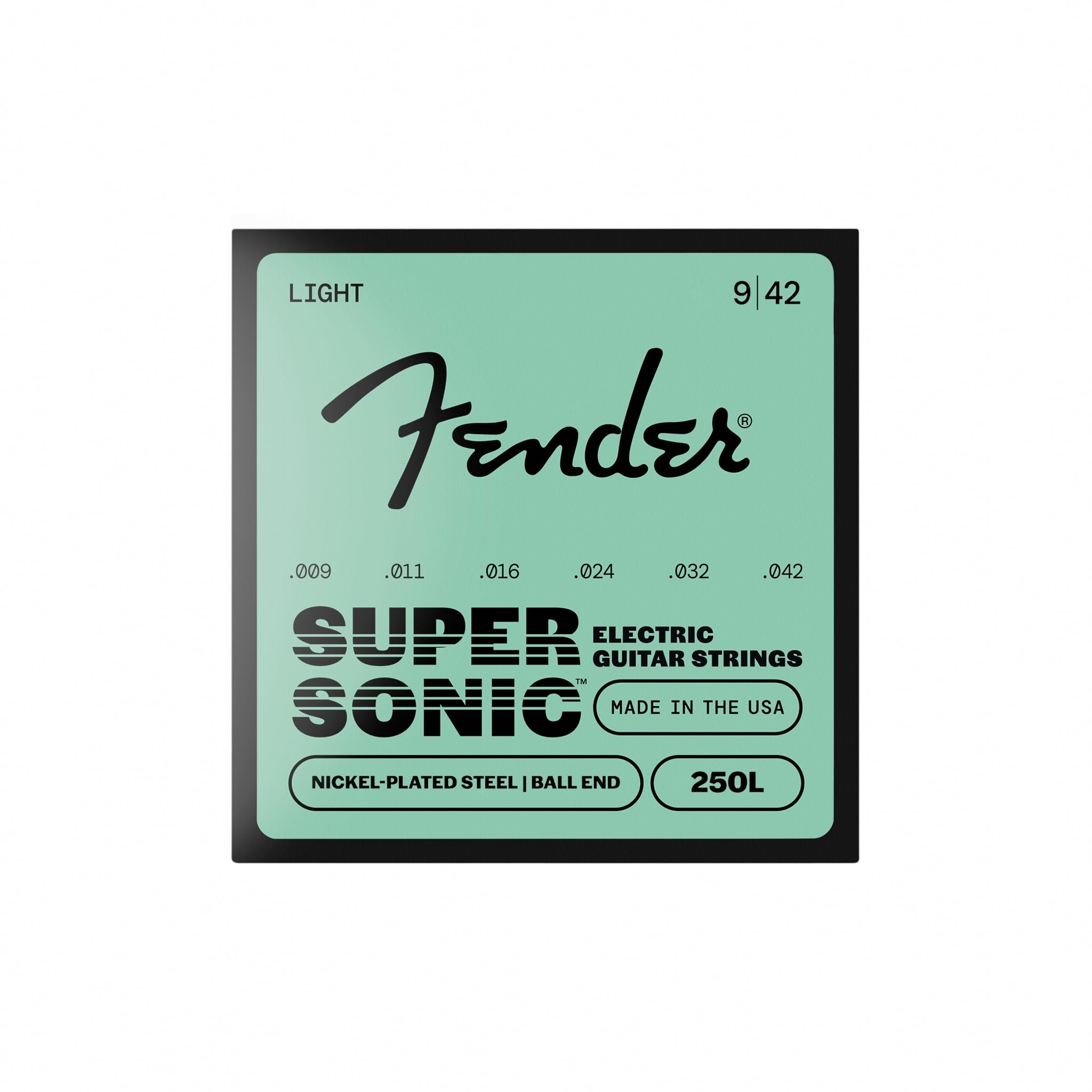 Fender Super 250 String Set - 250L (009/042) Pack of 3 Sets - Nickel-Plated Steel - Ball Ends