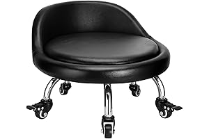 Rolling Stool with Backrest