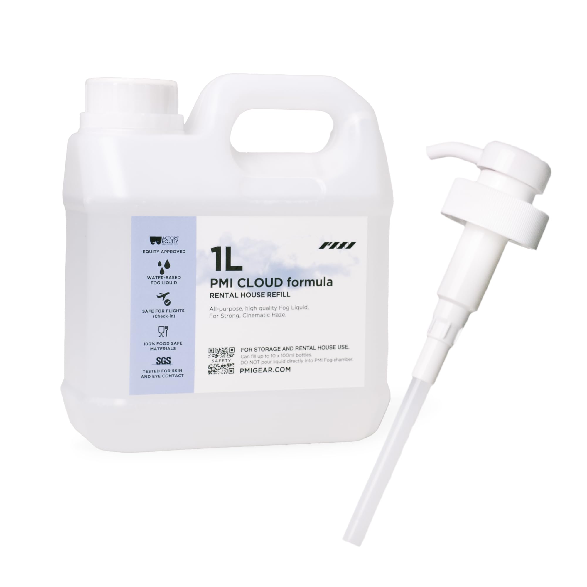 PMI Cloud Formula Nachfüllpackung, 3000 ml, Hochleistungs-Nebelsaft für SmokeGENIE & SmokeNINJA, professionelle Nebelmaschinen-Flüssigkeit, schnelle Dispergierung, langanhaltende Wirkung, SGS 100%