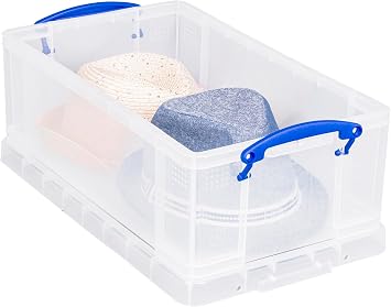 Really Useful Box Plastic Storage 12 Litre Clear (Pack Of 4)