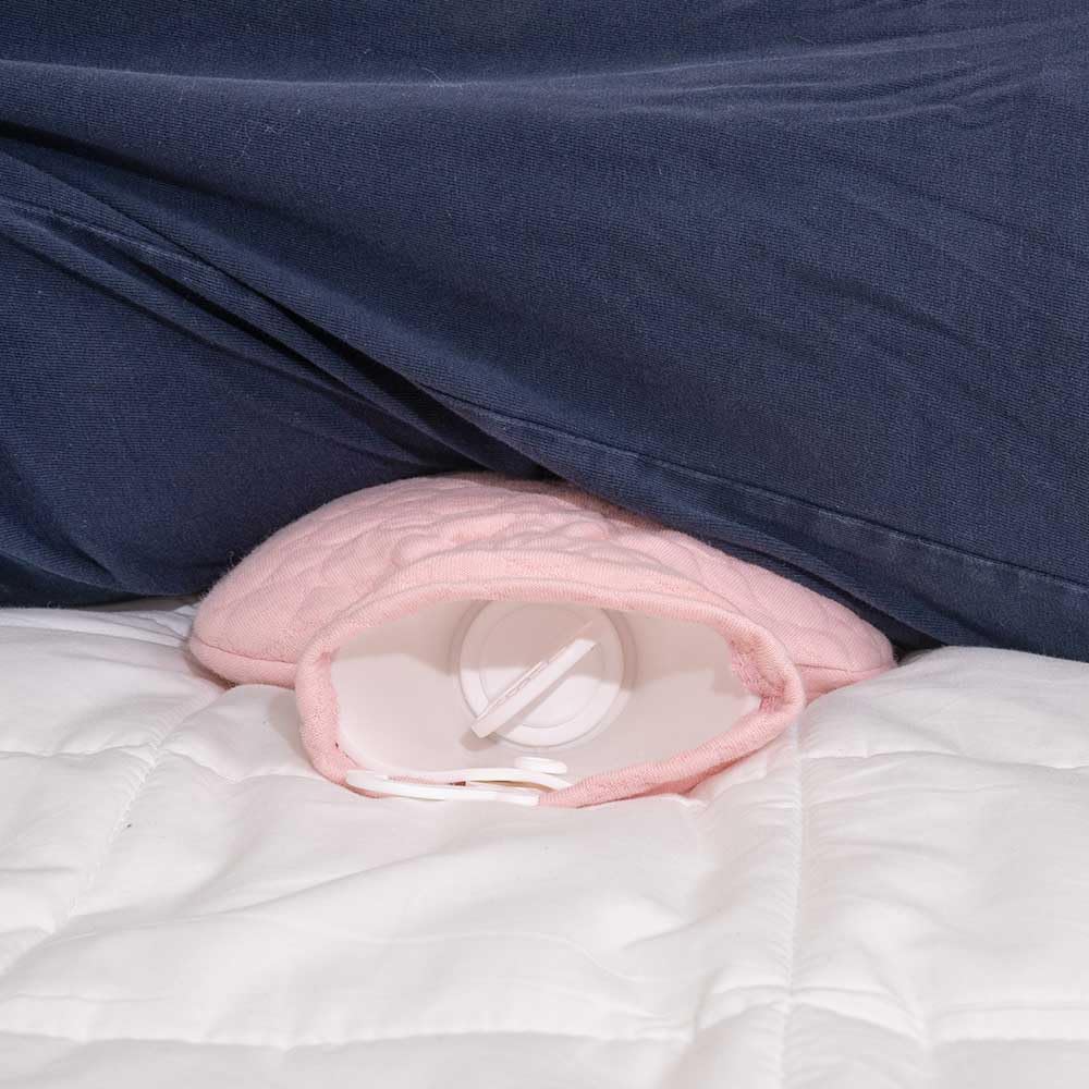Fashy Hot Water Bottle with Blush Pink Quilted Cotton (67oz / 2L)