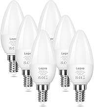 Lepro E14 LED Light Bulb, 4.2W 470lm, 40W Equivalent, Warm White 2700K, Small Edison Screw SES Candle Bulbs, Non-dimmable, Pack of 6