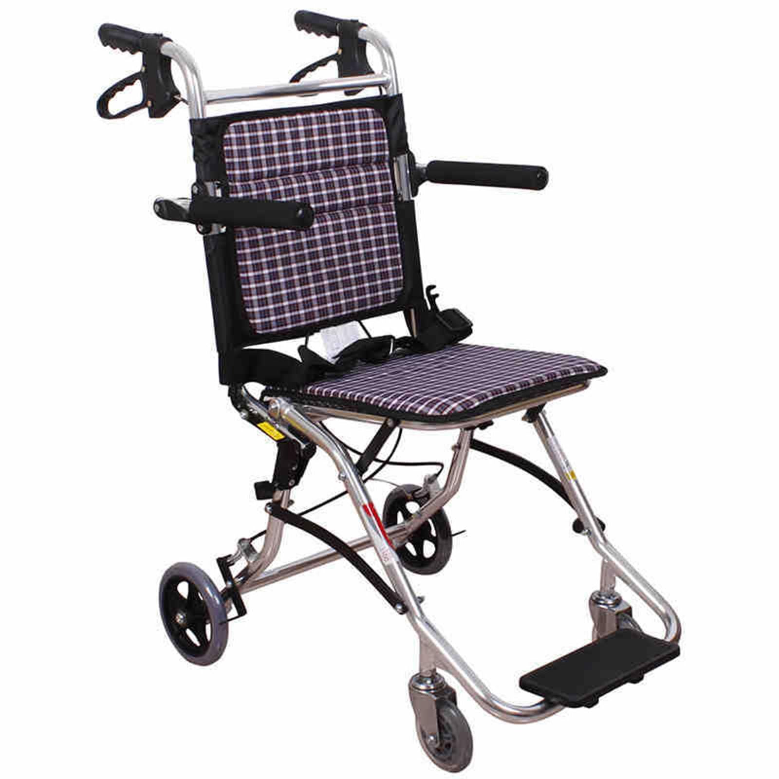 Sillas De Ruedas Plegables Manuales,Silla De Ruedas Plegable Ultraligera Viaje Portátil Pequeño Ligero Manual Silla De Ruedas Tour Durable Ancianos Scooter Silla De Ruedas A