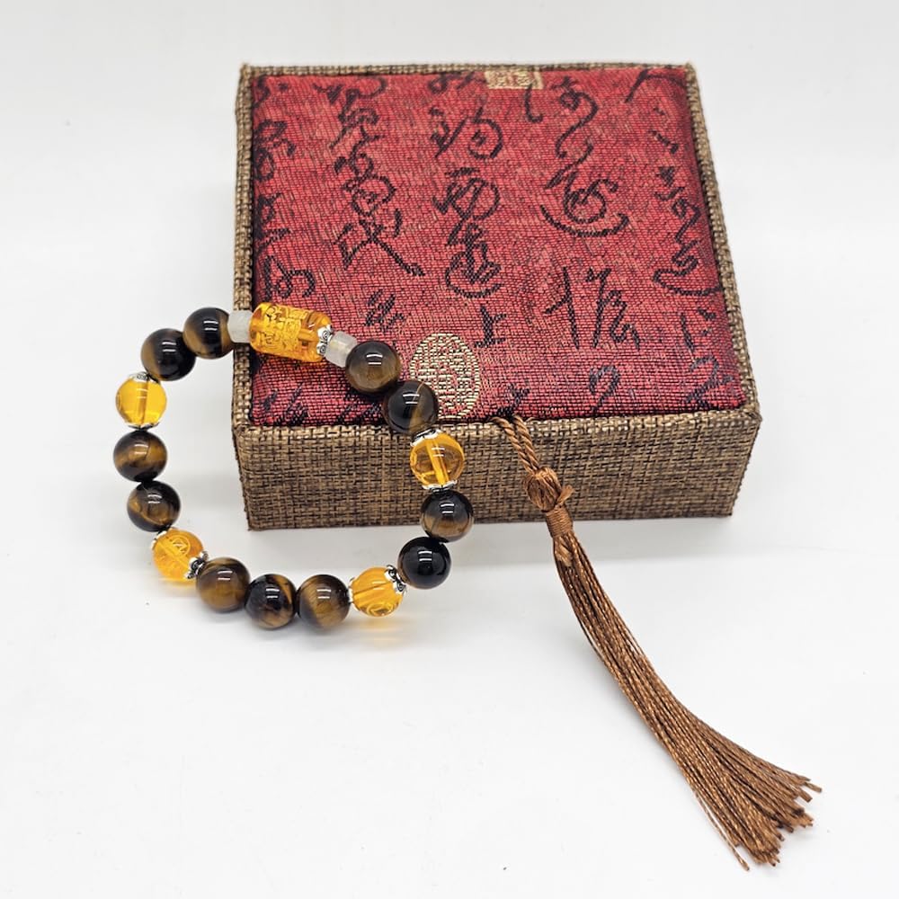 Feng Shui Tiger Eye Bracelet,Relax Anxiety Crystal Beaded,Attract Wealth and Good Luck,Bracelet Gift for Women and Men,Suitable for Any Occasion - Image 5