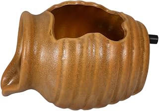 QUMIIRITY Ecotanque Tarro De Cerámica Cascada Decorativa Fuente De Agua para Patio Sala De Estar para Jardín Terraza Interior Color Natural