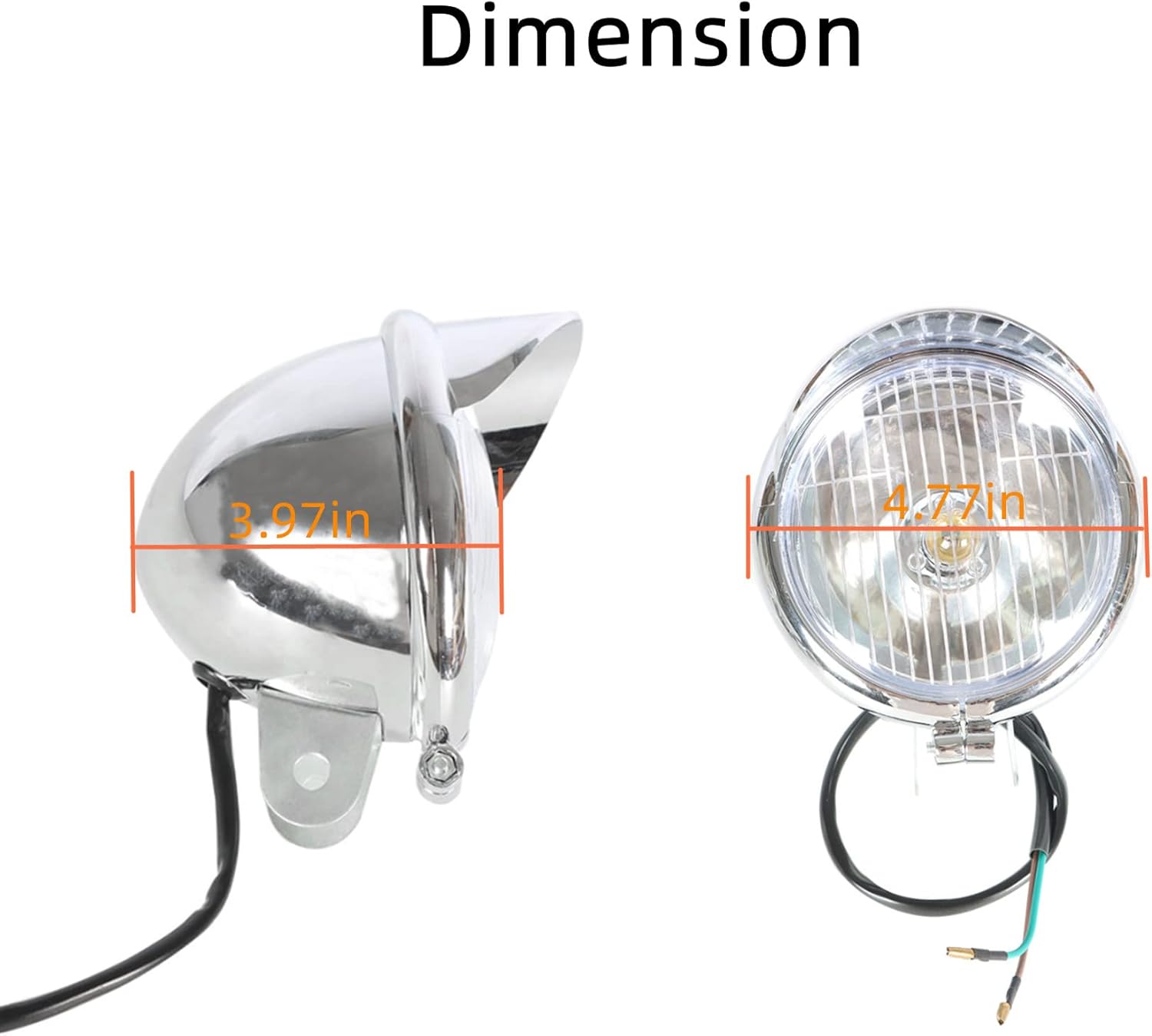 GXYWADY Motorcycle Chrome Driving Spot Fog Light Turn Signal Light Bar Kit with Bracket Set