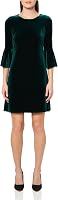 Tommy Hilfiger Women's Long Sleeve Bell Sleeve Shift Dress - Floral Jersey Midi with Flounce Hem
