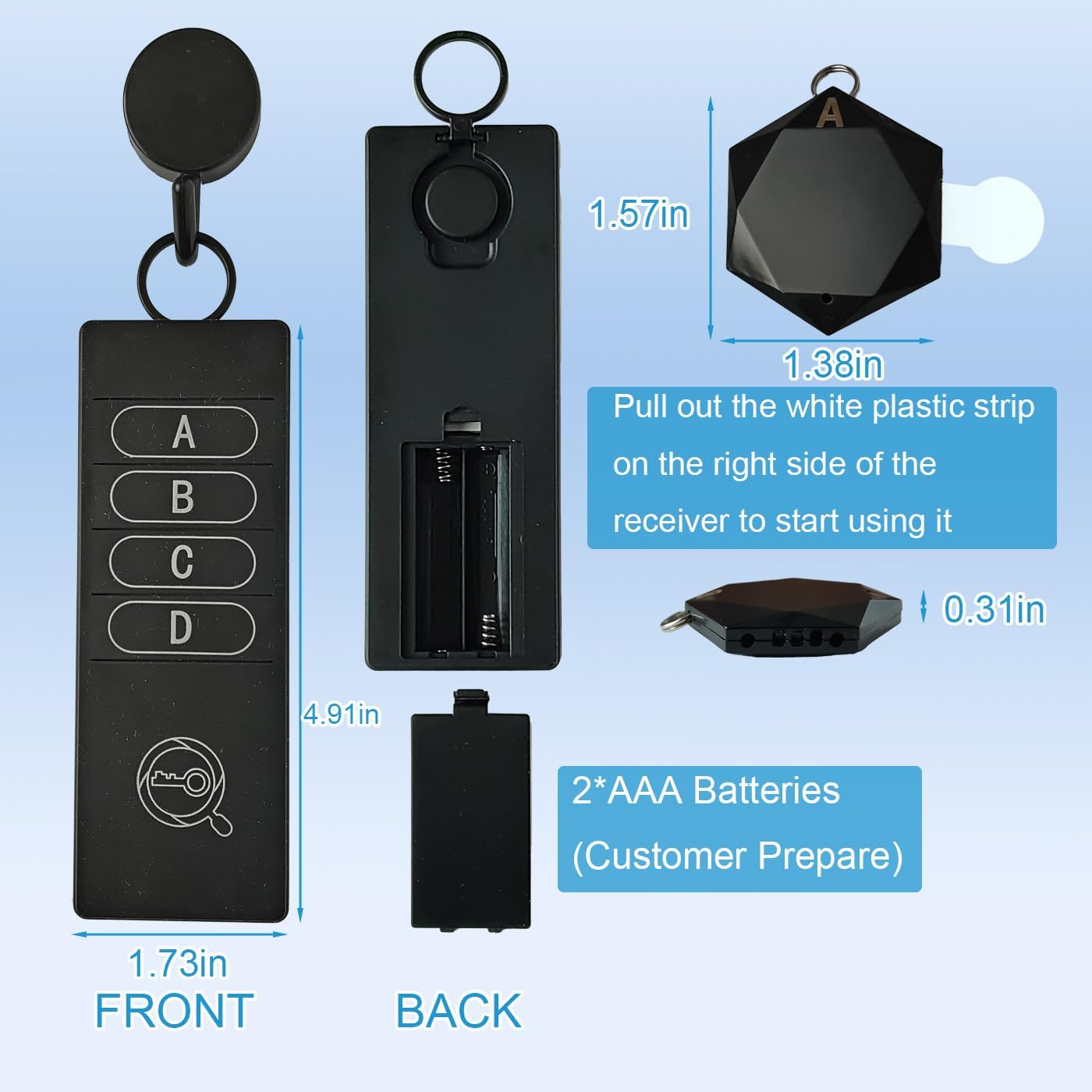 Remote Control Finder Locator with Sound,115ft Range 85db Key Finder,Use for Looking Key,Tv Remote,Phone Charger,Wallet,Bag - Image 5