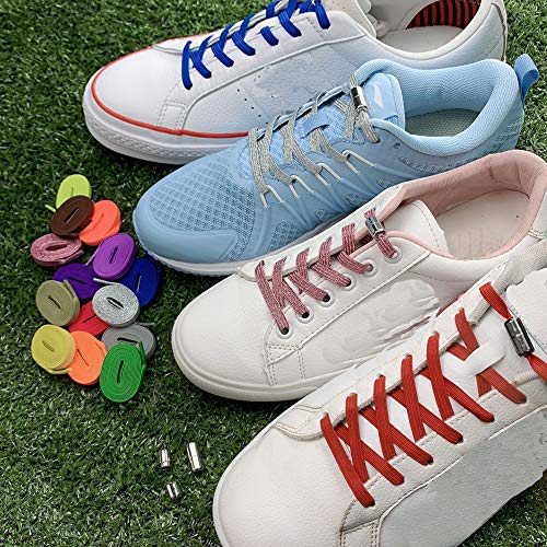 RSL Lacet New Lazy Lacets Verrouillage élastique Lacet Creative No Tie Lace Chaussures Enfants Adultes Stretch Sport Unisexe Sneakers Laces Strings (Color : Rose)