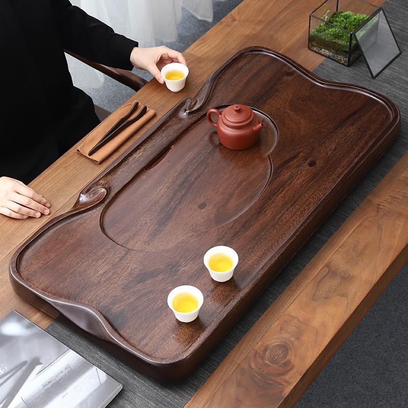 【国産銘木】茶櫃（小） Amazon.com | 高档轻奢胡桃木茶盘Tea tray 家用简约小型实木现代功夫茶