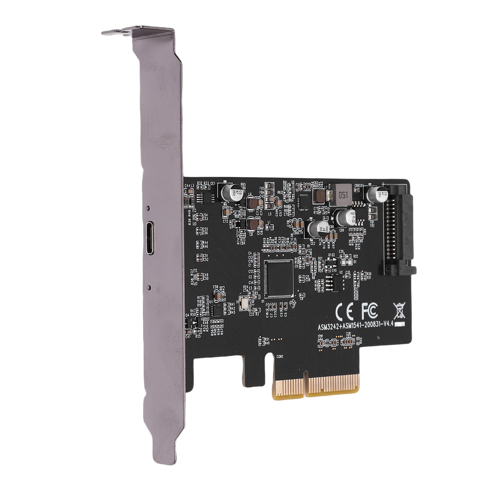 Zunate Scheda di Espansione USB 3.2 da PCI E a Tipo C Trasferimento Dati Ad Alta velocità da 20 Gbps per Workstation da Gioco Design Compatto