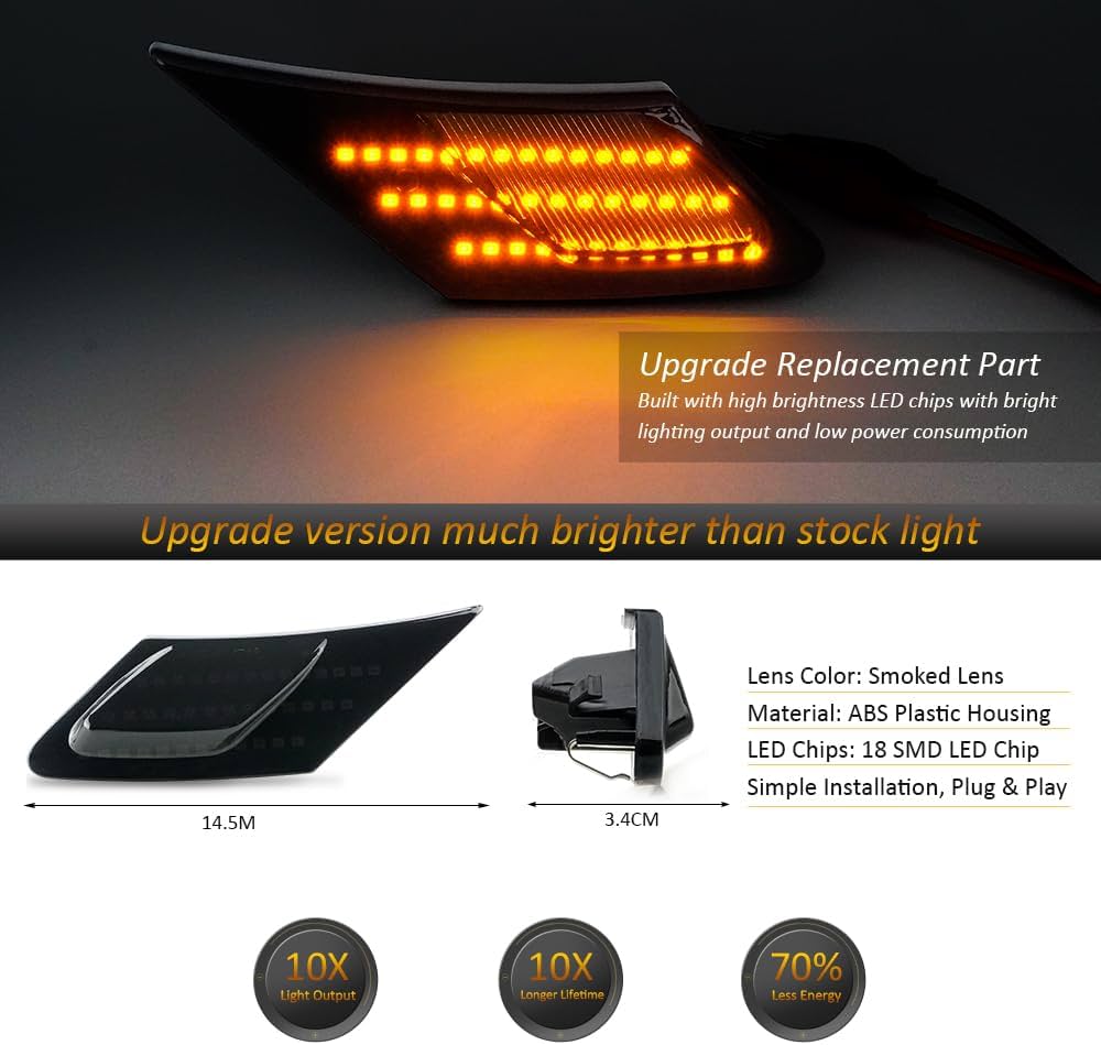 Amazon.com: D-Lumina LED Side Marker Lights Assembly Smoked Lens Amazon.com: D-Lumina LED Side Marker Lights Assembly Smoked Lens