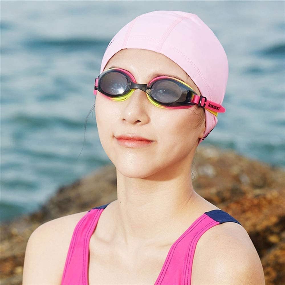 JINGYAN Occhialini da nuoto Occhiali da nuoto, lenti anti-nebbia HD, occhiali sott'acqua senza perdite, confortevole pezzo di naso, piscina in silicone in gomma resistente morbido