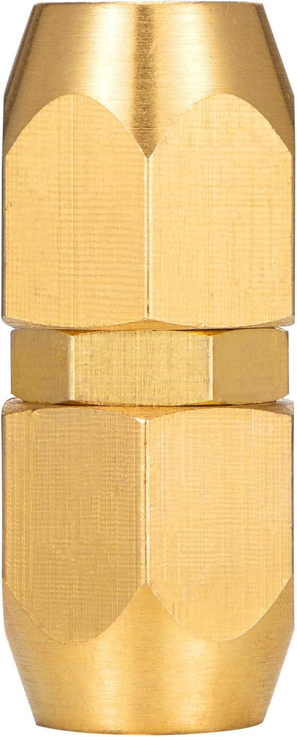 4PCS Soild Brass Air Reusable Hose Splicer For 1/4-Inch ID Hose,1/4" Air Hose Repair Fitting