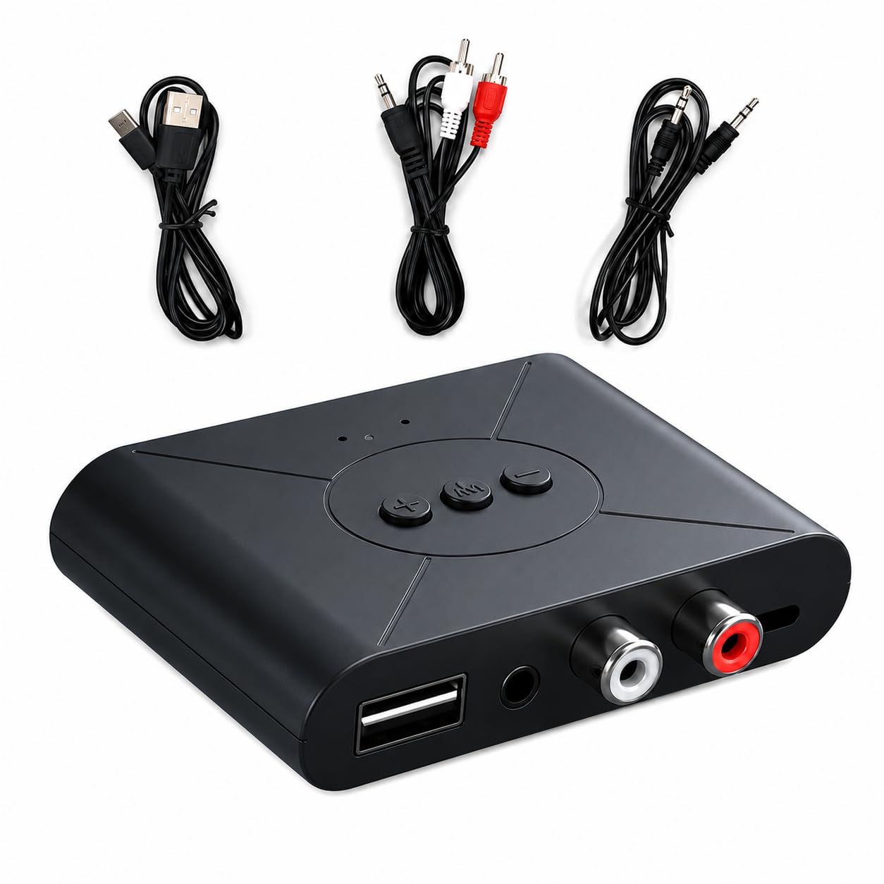 MICROWARE Bluetooth 5.3 Audio Receiver Wireless RCA Bluetooth Adapter for Stereo Wireless Audio Receiver/USB Flash Drive/NFC One-Touch Connection for Car Speakers and Headphones-image-37