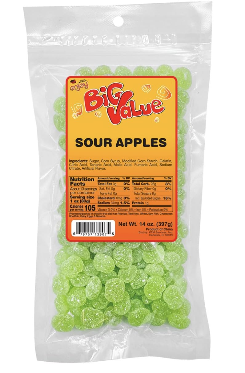 Enjoy Hawaii Li Hing Mui Sour Apples Candy