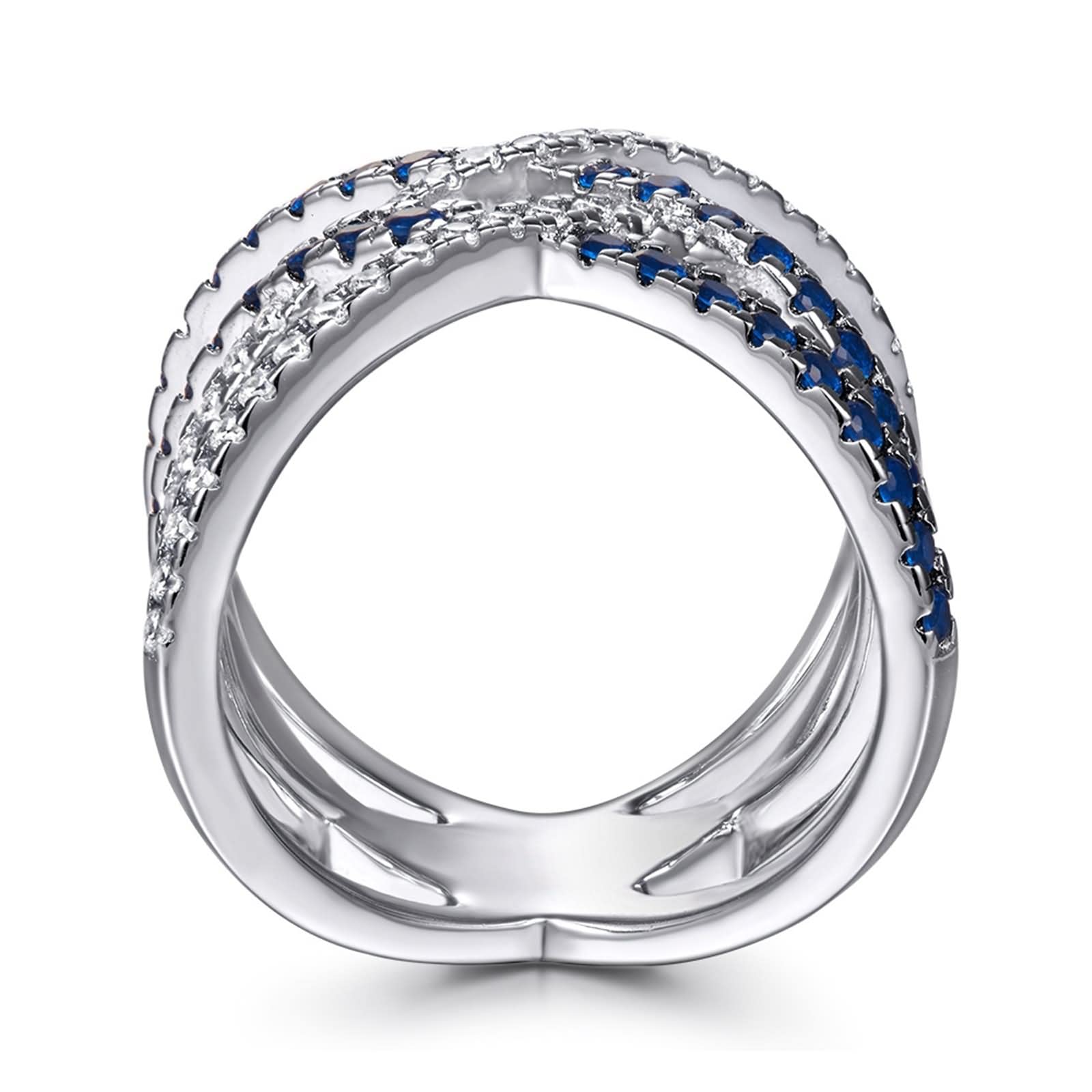 Anello sottile in argento, regalo per la sua migliore amica attraversare argento Sterling per San Valentino