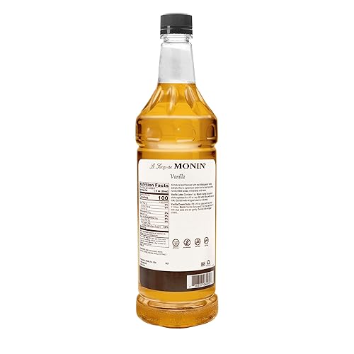 Miniatura 2 de Monin - Jarabe de vainilla, sabor versátil, ideal para café, batidos y cócteles, sin gluten, sin OMG (1 litro)