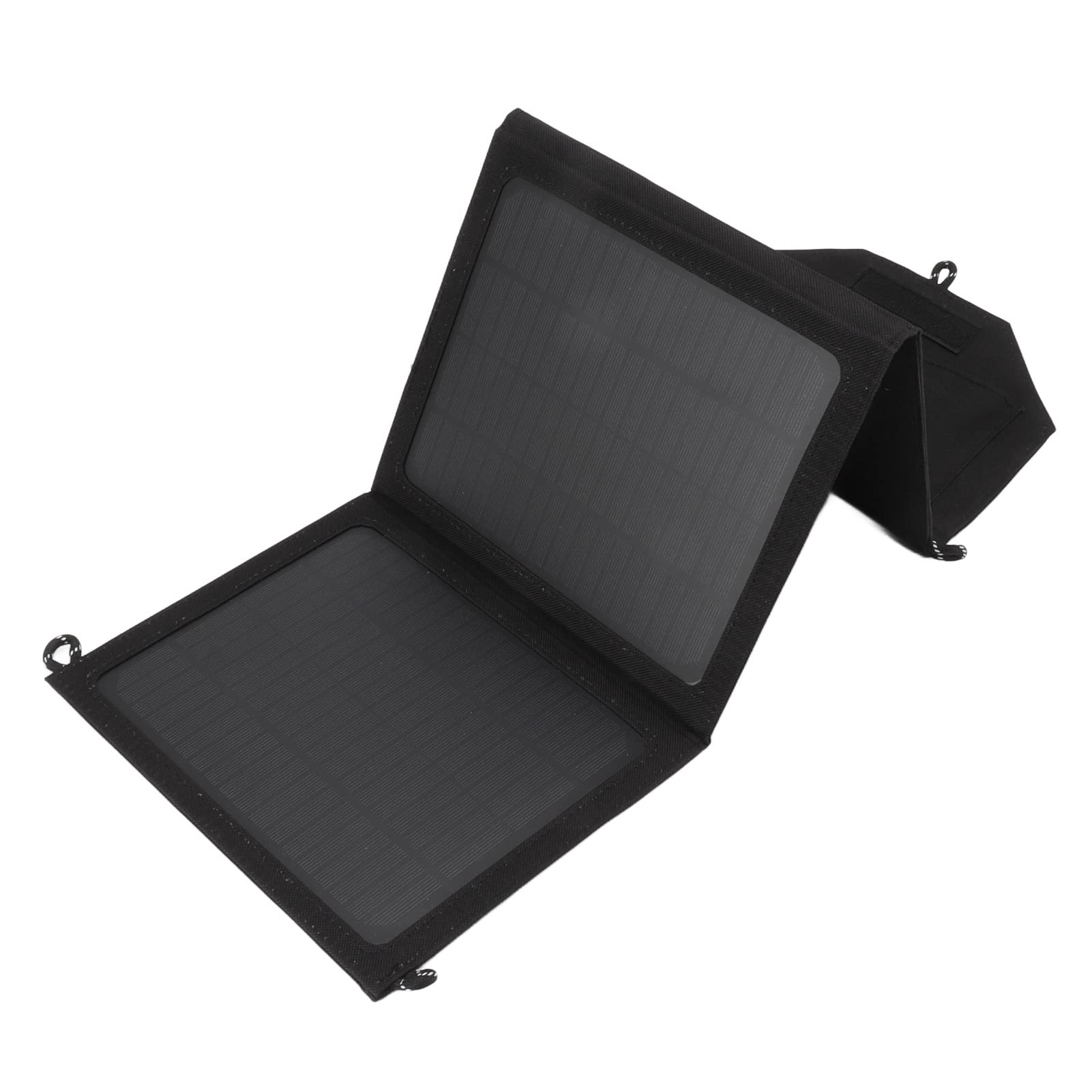 Generic Cargador Portátil con Panel Solar Plegable de 30W para Acampar Al Aire Libre Viajes Silicio Monocristalino Negro 1 Unidad