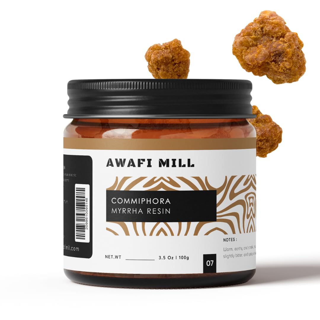 Awafi Mill Pure Myrrh Resin Incense 100g (3.5 oz) | Aromatic Resin - Pack of 2
