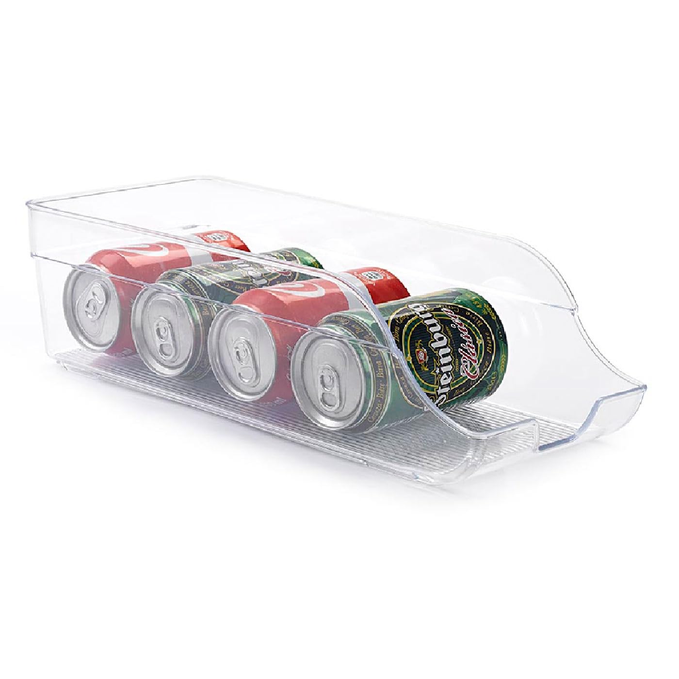 Tradineur Vassoio Per Frigorifero Bianco 2,1 Litri - Cassetto In Plastica Alimentare 34x20,5x4,5 Cm - Adatto A Microonde, Congelatore E Lavastoviglie - 2