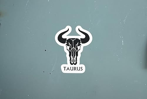 Miniatura 3 de Tauro - Calcomanía impermeable de 3 pulgadas, signos de astrología del zodiaco, horóscopo, chakra, esqueleto, gótico, grunge, castillo, Halloween,