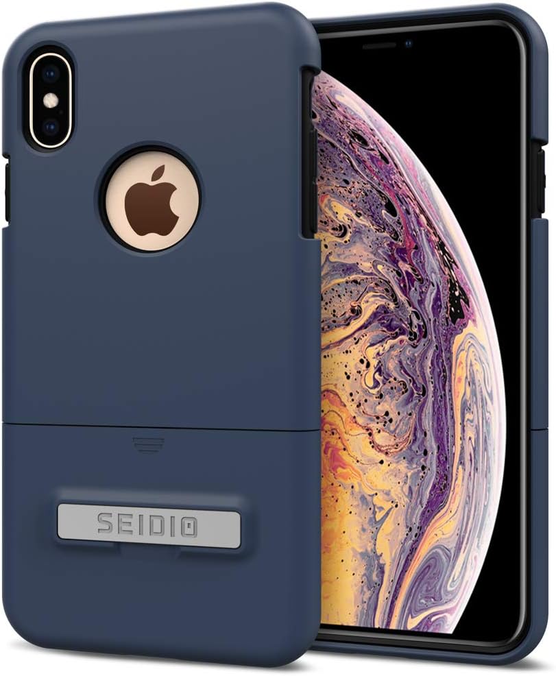 Seidio Surface with Kickstand for Apple iPhone Xs Max (Midnight Blue/Black)