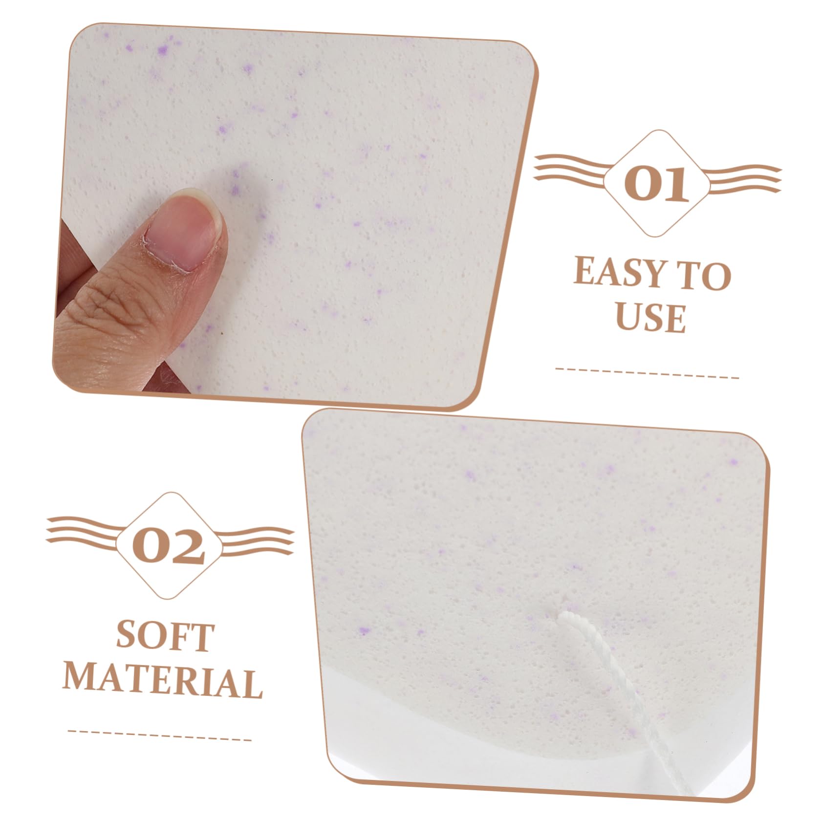 PACKOVE 5sets Spugnette Esfolianti Per Spugne Morbide Per Detersione e Rimozione Makeup Per Della e Confezione