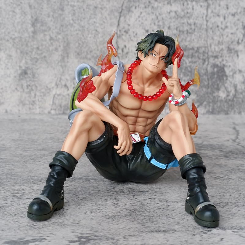 Amazon.co.jp: 13cm座りエース像人形-火拳ポートガス-D-エース