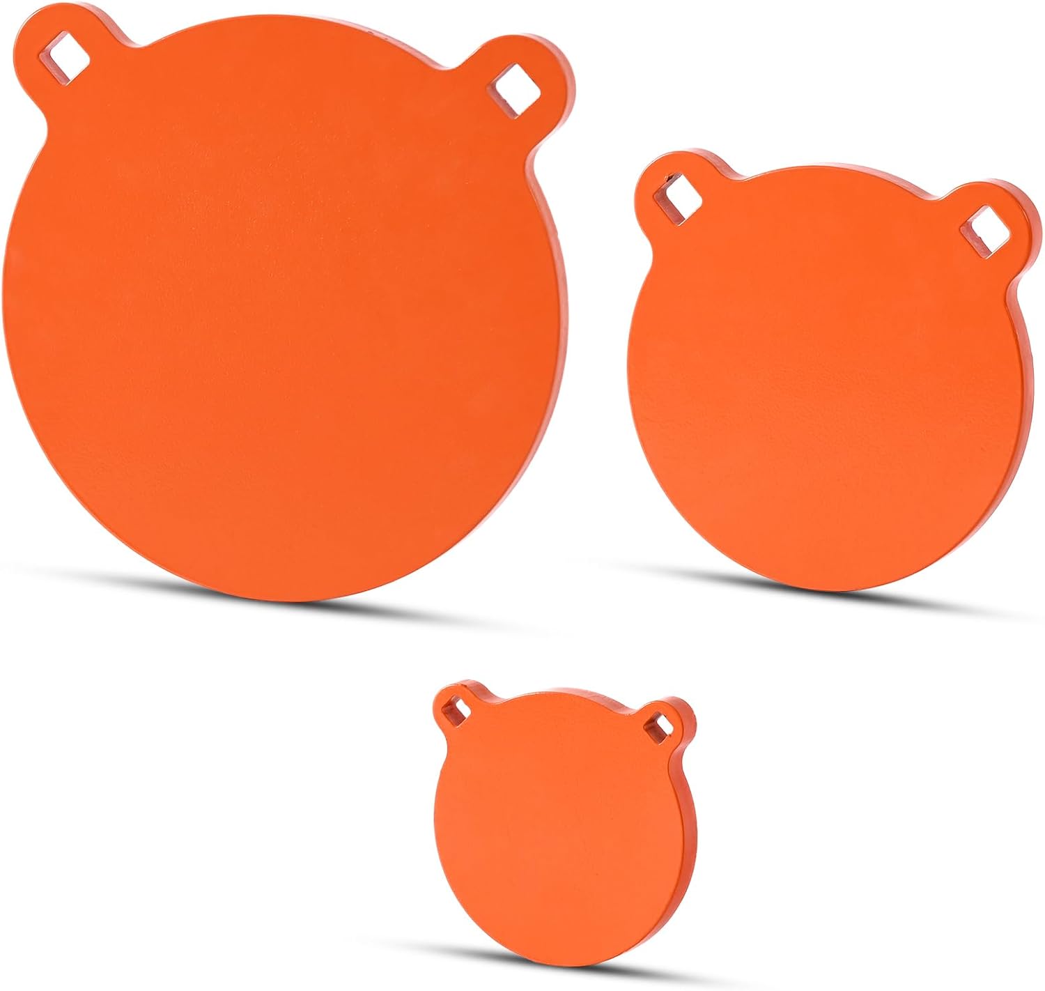 AR500 Steel Targets Combo, Metal Gong Silhouette Targets for Shooting Range Outdoor