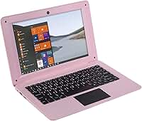 Windows 10 Laptop Mini 10 polegadas 32GB Ultra fino e leve Netbook Quad Core CPU PC HDMI WiFi USB YouTube (rosa claro)