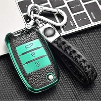 ontto Guscio Cover per Chiave Telecomando Auto Adatto per Kia Rio 5 Sportage Ceed Cerato K3 KX3 K4 K5 Sorento Optima Cerato Picanto Coprichiave in TPU Custodia Protettivo Portachiavi 3 Tasti-Bianco