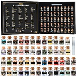 Bulk Crystals and Healing Stones 50 PCS – Real Mini Crystals for Spell Jars – Crystals for Witchcraft – Crystal Sets for Witchcraft Supplies – Real Crystal Witch Healing Crystals for Beginners Set