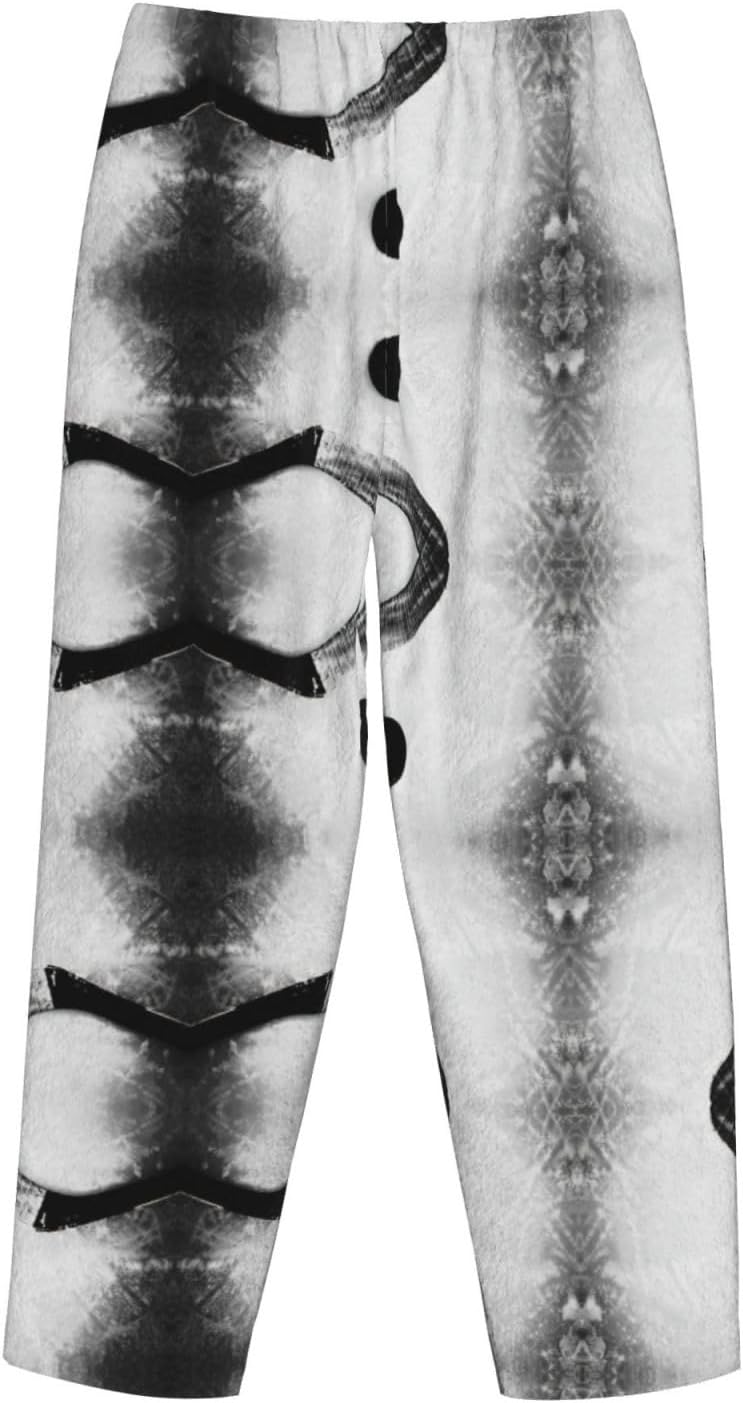 Ice Hockey Art Print Cozy Women'S Flannel Pajama Pants,Perfect For Christmas And Everyday Comfort