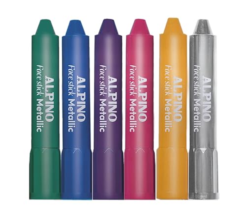 ALPINO - Set de Maquillaje - 6 Barritas de Colores Metalizados