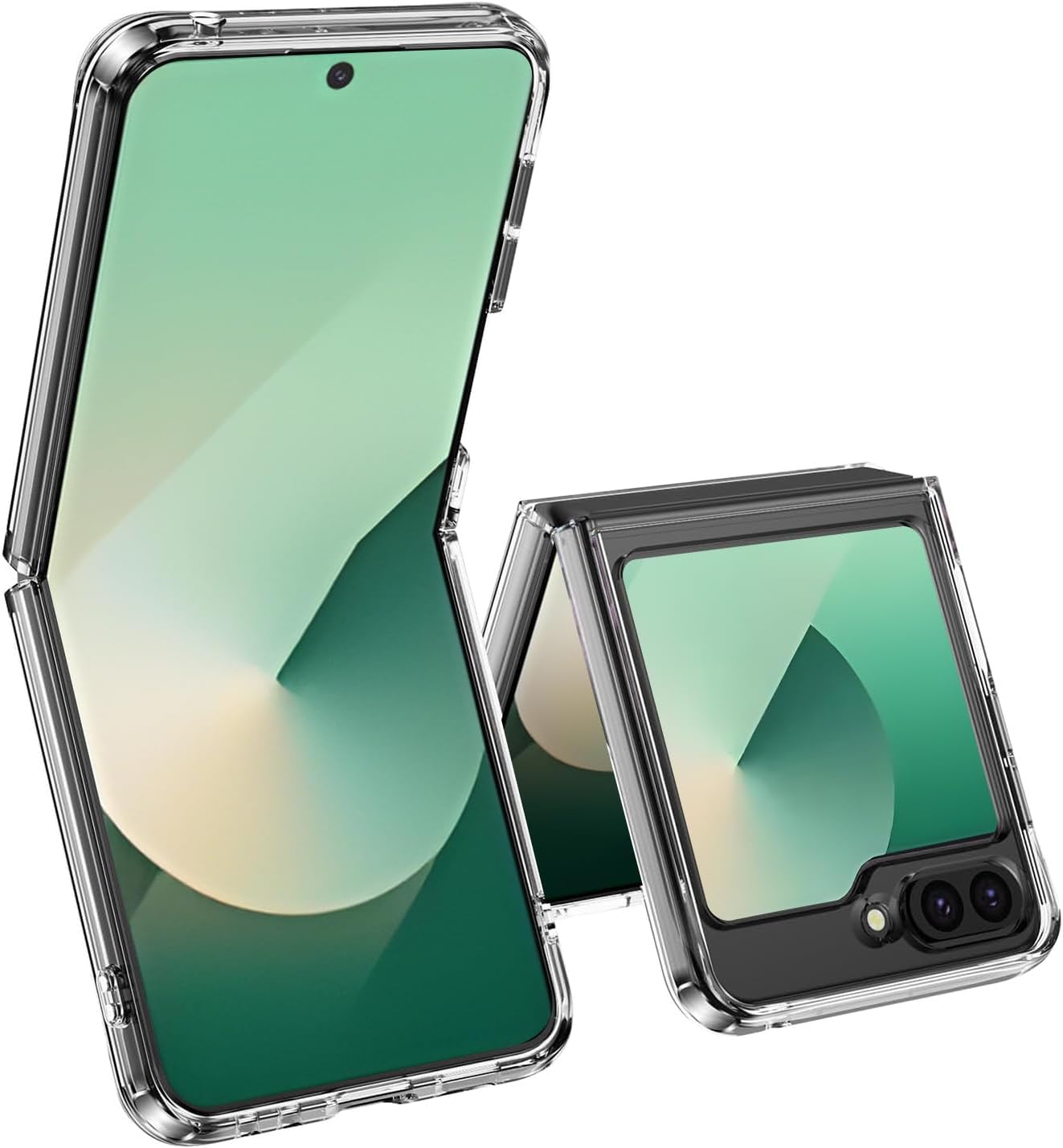 T Tersely Clear Case for Samsung Galaxy Z Flip 6 5G (2024), Ultra Clear, Shockproof Crystal Protection, Hard Phone Cover, Mobile Phone Cases, Anti-Yellowing, Wireless Charging Compatible