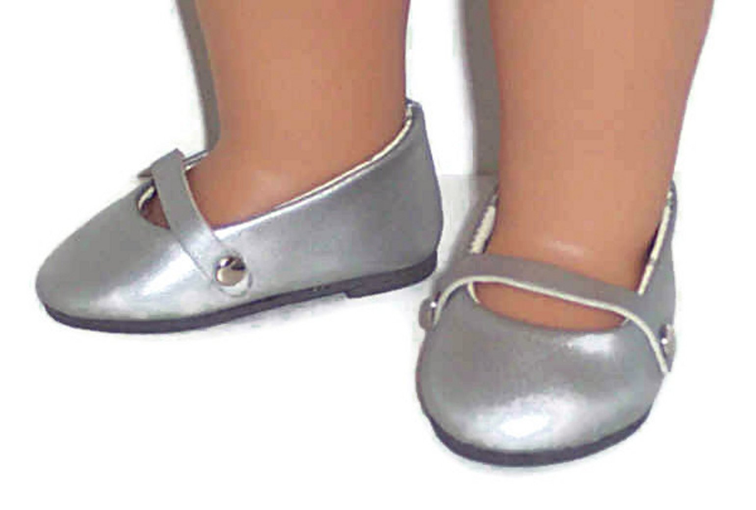 wide fit silver flat shoes