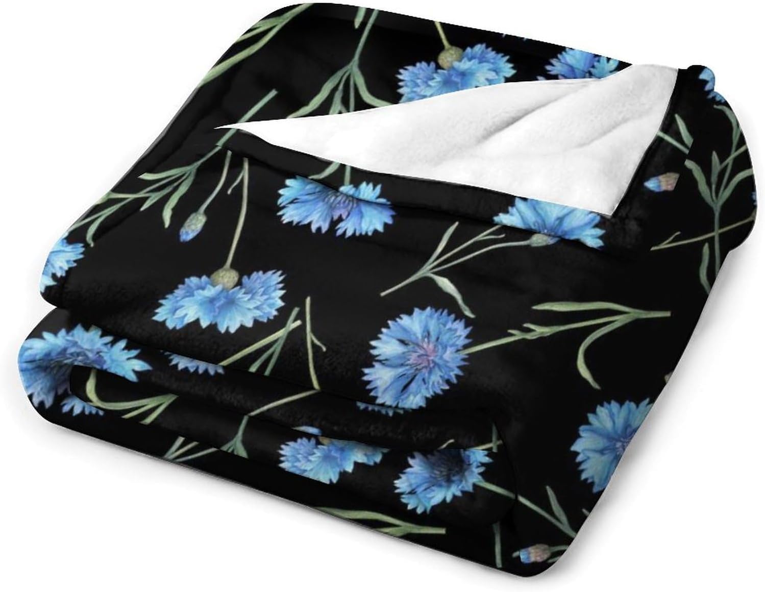 Couverture en peluche bleue douce anti-froid pour canapé et lit
