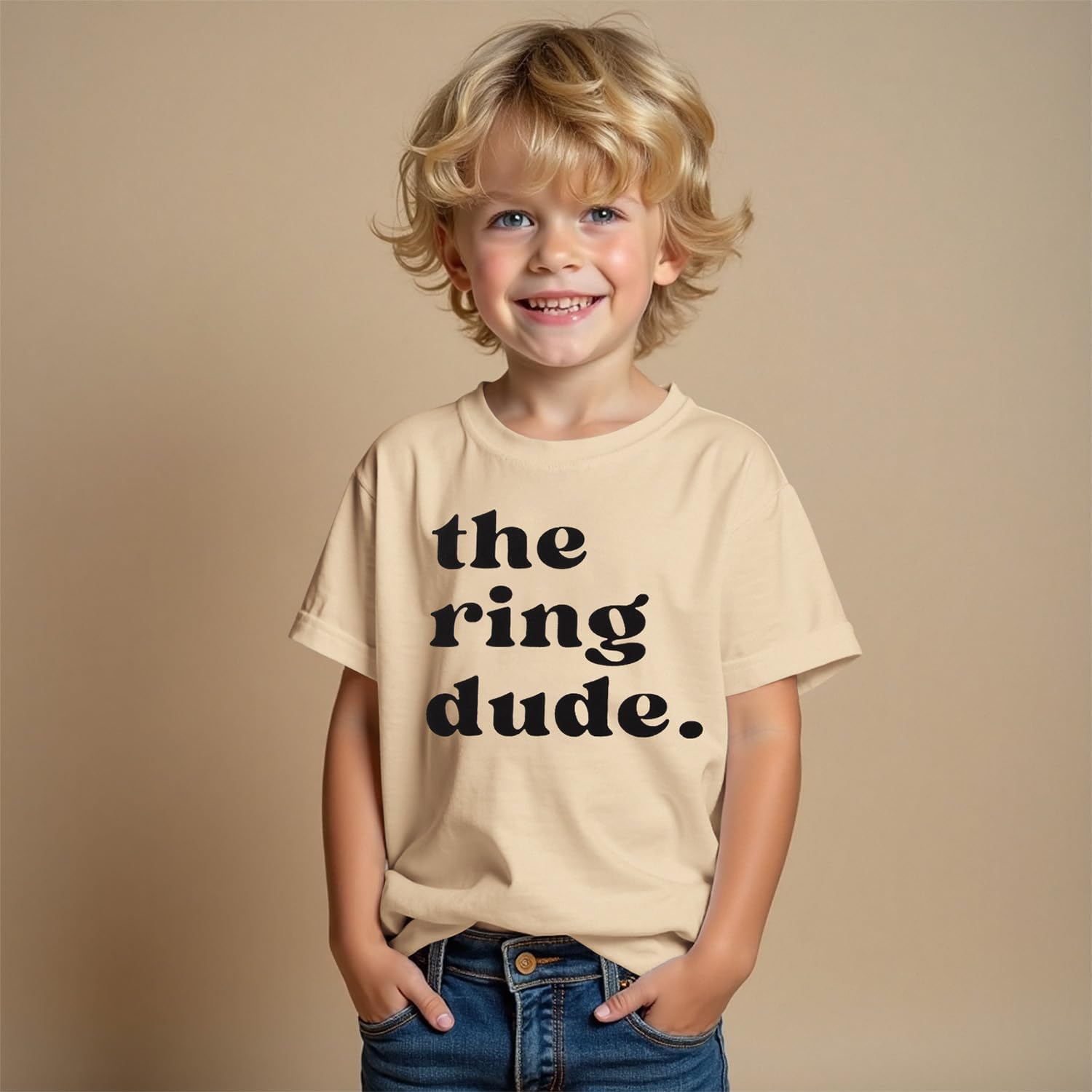 Ritatte The Ring Dude Shirt Toddler Boys Funny Ring Bearer Short Sleeve T-Shirt Kids Summer Wedding Bridal Party Tees Tops - Image 3
