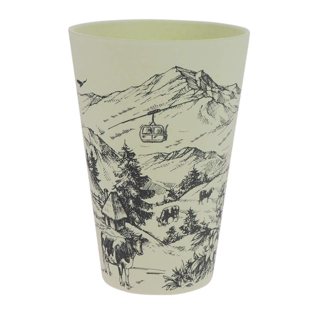 كوب قهوة لاكي شارم مع غطاء من السيليكون من بوبس مصنوع من ألياف الخيزران الطبيعية العضوية تصميمات متعددة 400 Ml Amazon Ae