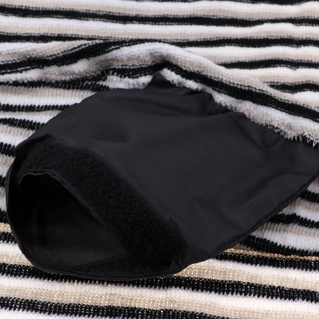 Housse de Protection pour Planche de Surf de 1,5 à 3,2 M, Légère et Extensible, avec Cordon de Serrage et Nez Pointu Rembourré, Noir Gris, 9.0ft