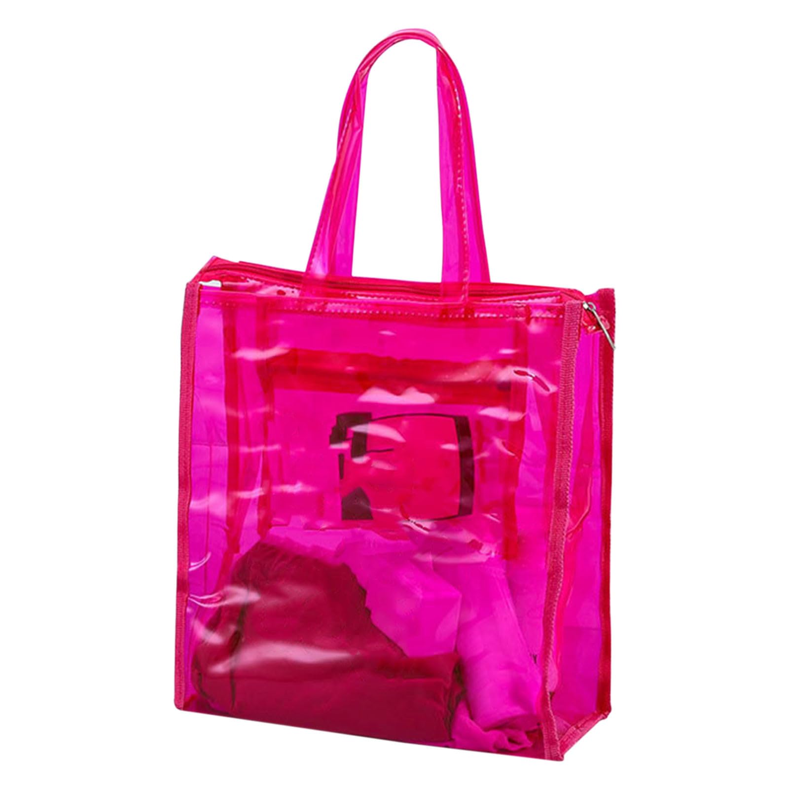 Generic Bolso de mano transparente de gran capacidad para playa, playa, bolsa de trabajo para mujer