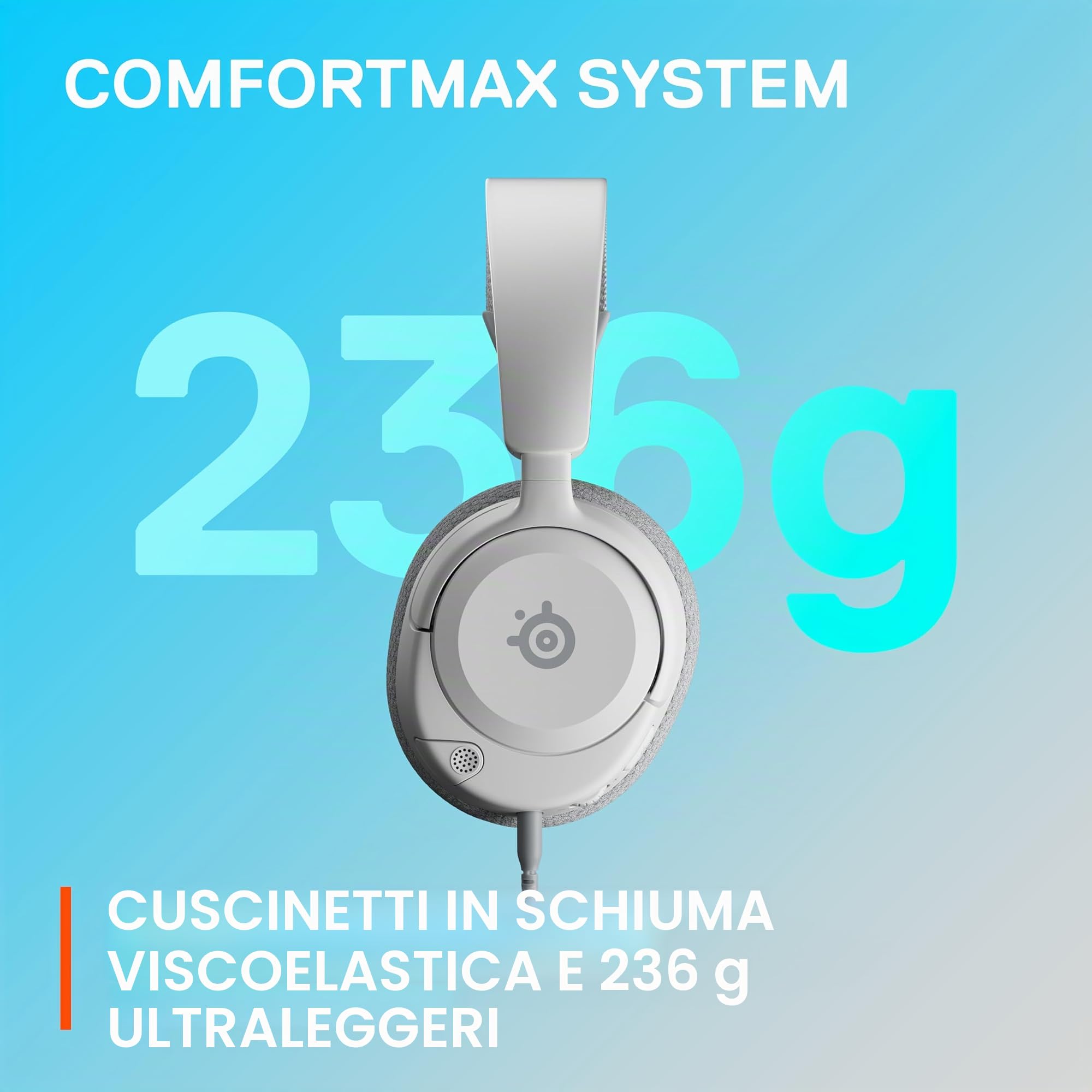 SteelSeries Arctis Nova 1P Cuffie da gioco multi-sistema - Driver Hi-Fi - Audio spaziale a 360° - Design confortevole - Durevole - Leggero - Microfono con cancellazione del rumore - PS5/PS4, PC, Xbox,