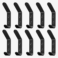 Vista 31 de Homeforia Ganchos de madera de nogal, madera de nogal de alta gama y metal negro para colgar en la pared, ganchos modernos de mediados de siglo