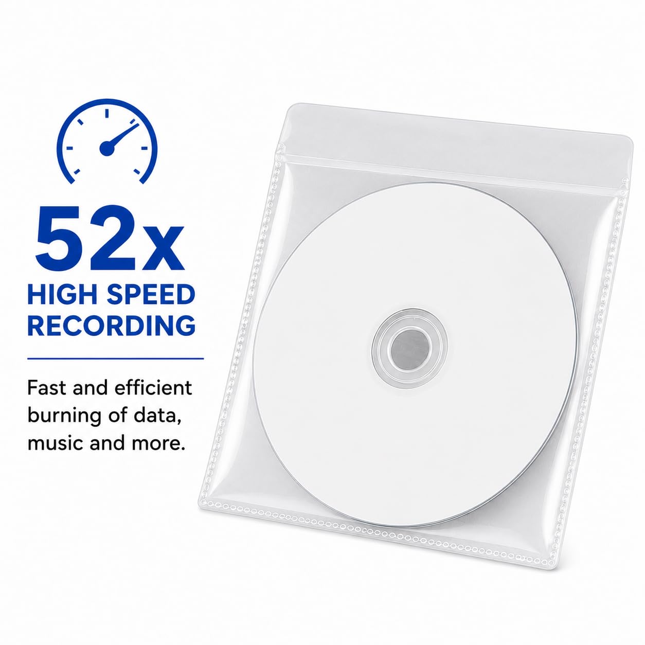 Dragon Trading®, 5 CD full-face thermal Ritek con bustine in plastica di alta qualità velocità 52 x